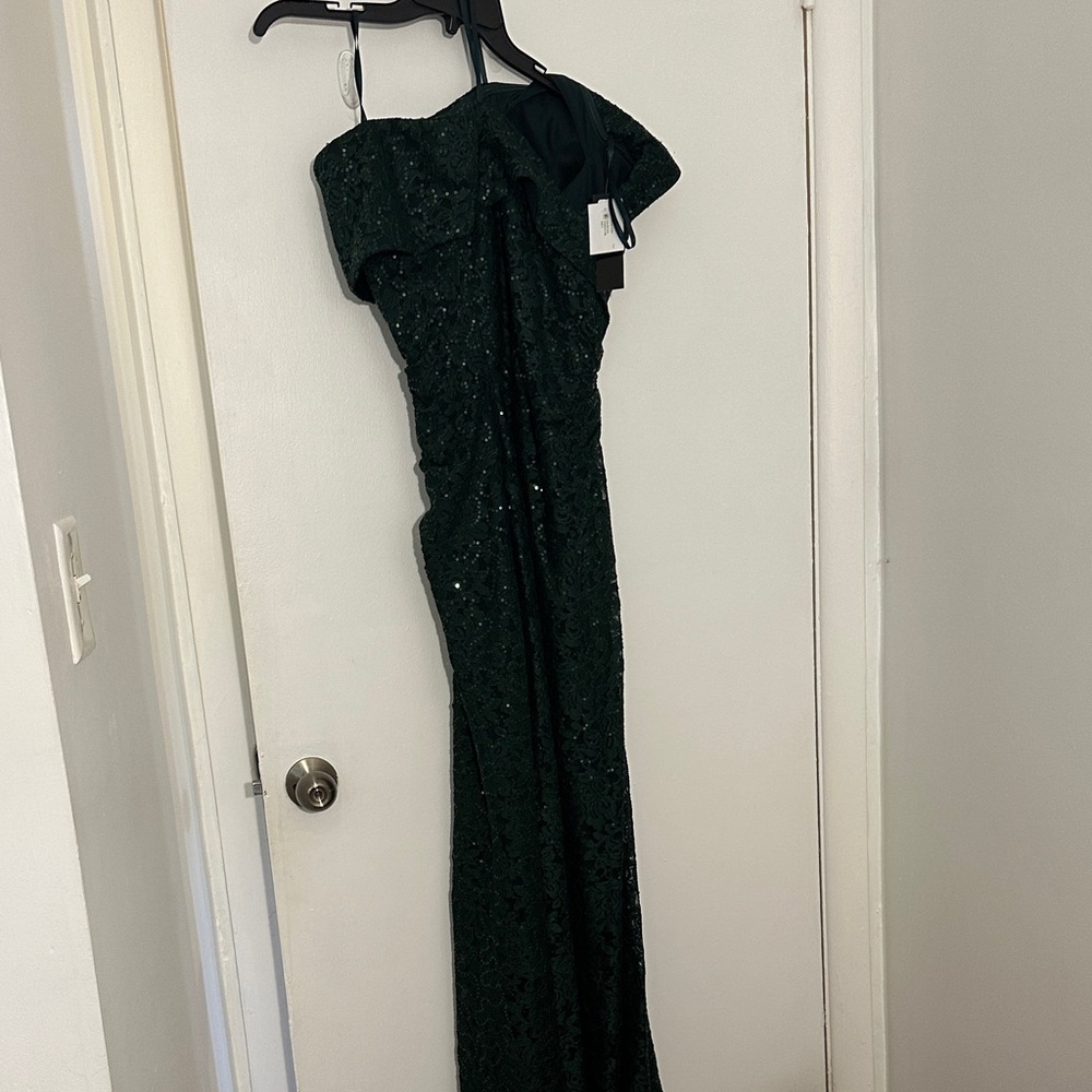 Elegant Green Lace Evening Dress- mother of the bride nwt